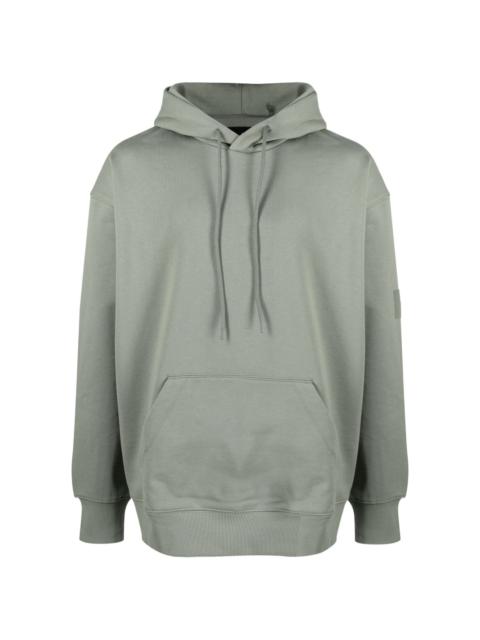 drawstring cotton-blend hoodie