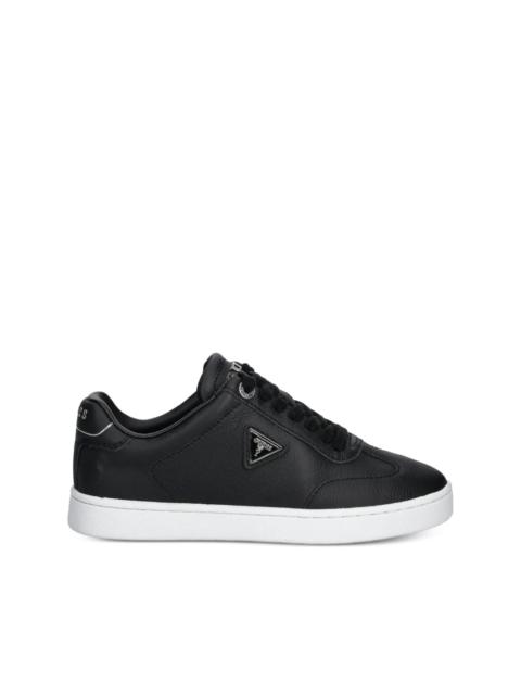 GUESS USA leather triangle-logo sneakers