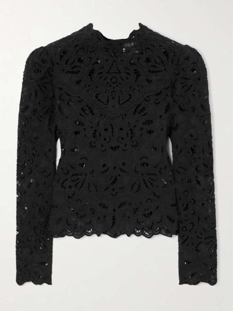 Isabel Marant Delphi broderie anglaise ramie blouse