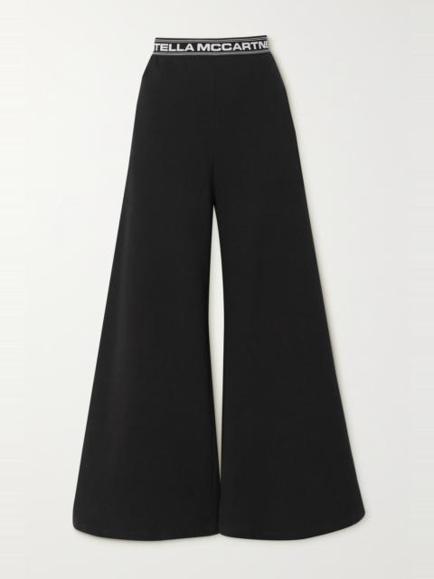 Stella McCartney Cotton-jersey wide-leg track pants