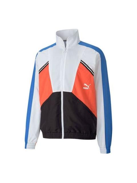 PUMA PUMA Logo Printing Contrasting Colors Jacket Blue 597368-41