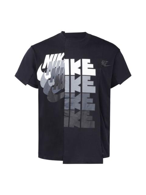 Nike (WMNS) Nike x Sacai Hybrid T-Shirt 'Black' CD6310-010