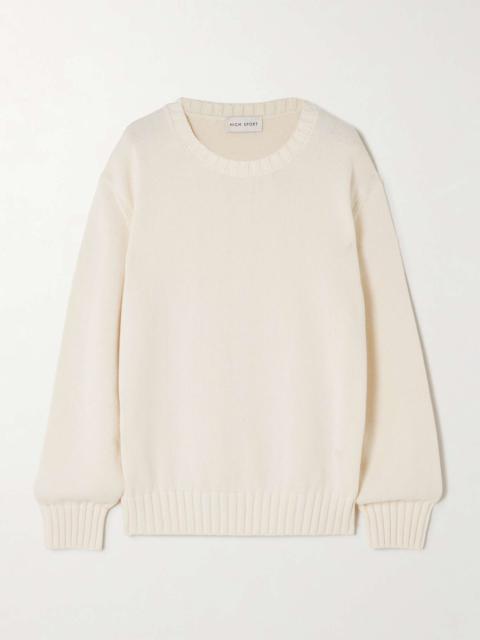 HIGH SPORT Jordan cotton sweater Ivory
