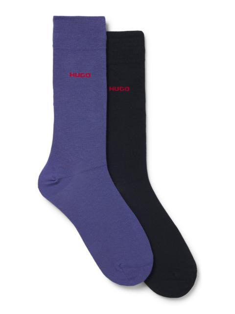 HUGO TWO-PACK OF REGULAR-LENGTH SOCKS IN STRETCH FABRIC
