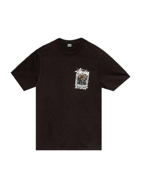 Stussy Camellias Pigment Dyed Tee 'Black'