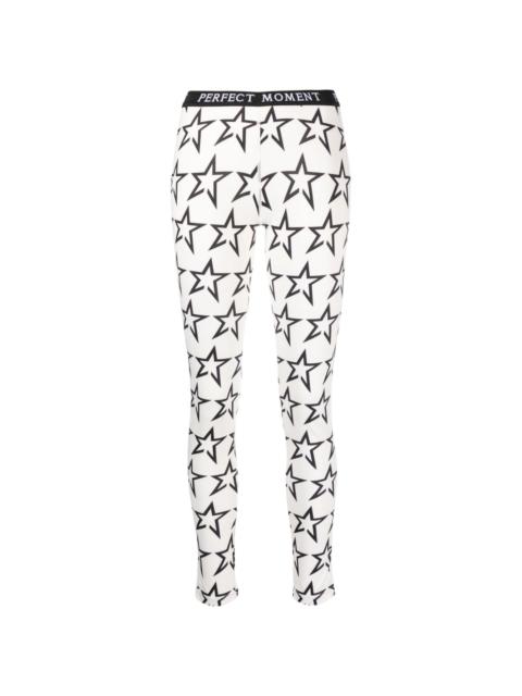 logo star-pattern leggings