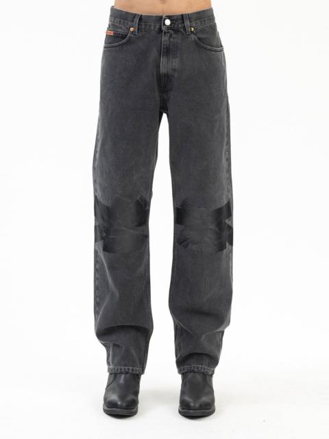BLACK WASH / GAFFER TAPE RELAXED FIT JEAN