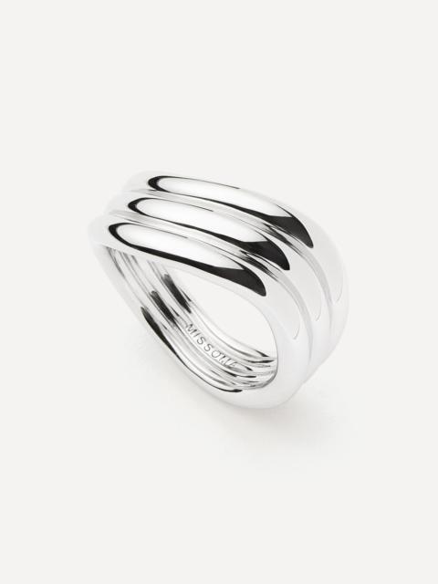 MISSOMA X Savi Rhodium-Plated Signature Triple Ring