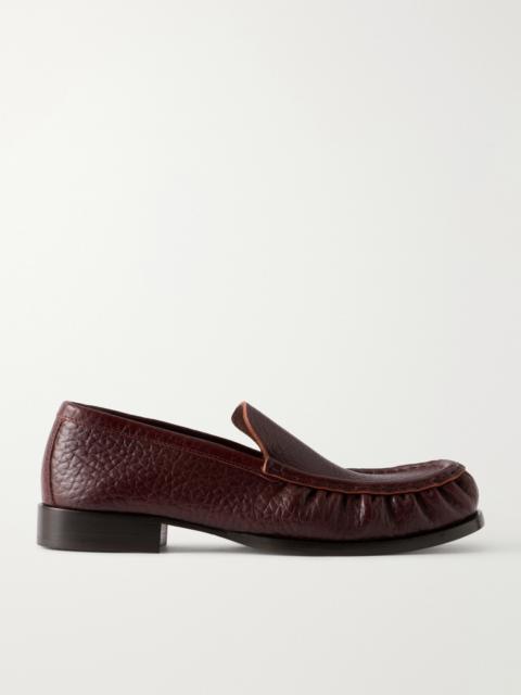 Dries Van Noten Crinkled Leather Loafers