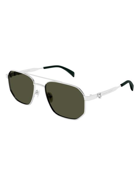 Alexander McQueen Men's Floating Skull Metal AM0458S 58MM Navigator Sunglasses - Silver Grey