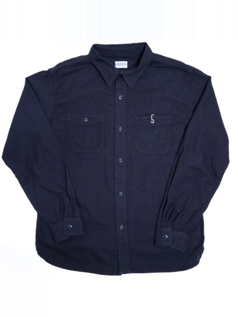 THE FLAT HEAD FN-SCK-009L 5.5oz Indigo Dobby Work Shirt