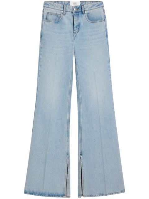 AMI Paris flared-leg cotton jeans