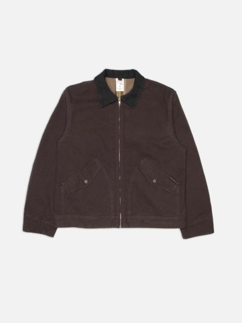 Nudie Jeans Blake Zip Jacket Duck Canvas Dark Brown