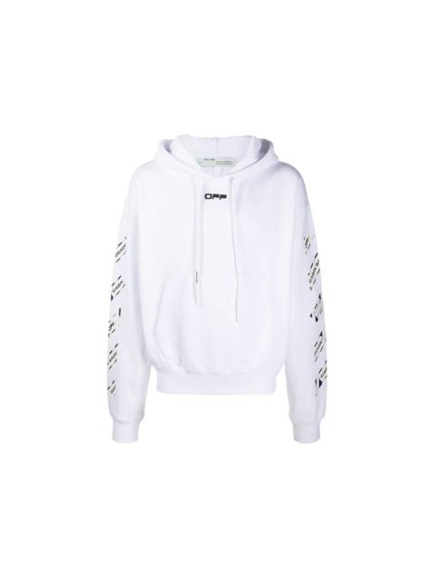 Off-White OFF-WHITE Airport Tape Arrows Diag Hoodie White