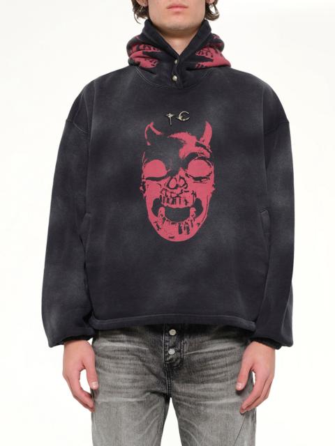 Thug Club TC Riding Skull Hoodie in Black