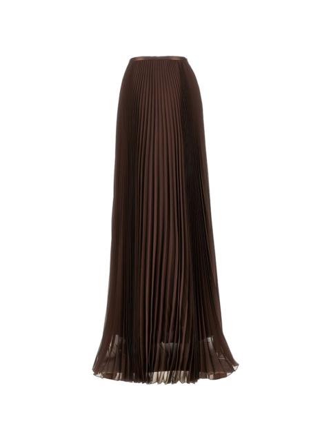 Valentino pleated silk maxi skirt