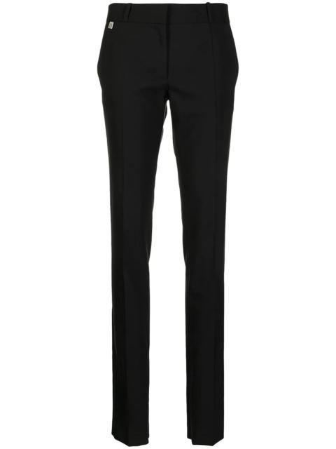 slim-fit reveal-leg trousers