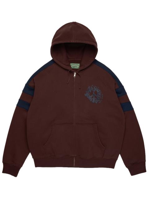 DENIM TEARS Denim U Paneled Zip Hoodie "Brown" DT903