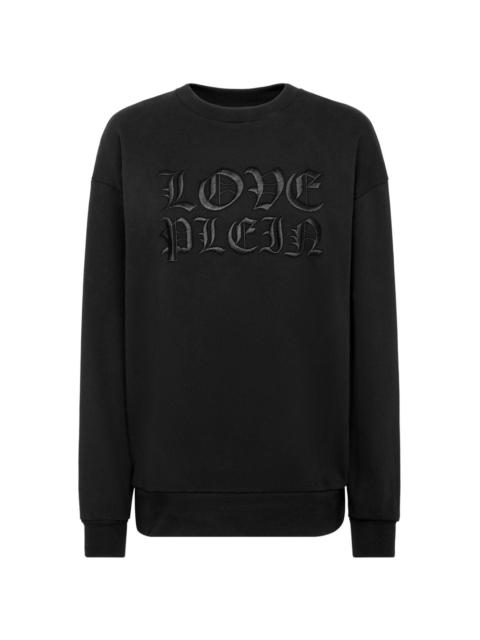 logo-patch cotton sweatshirt