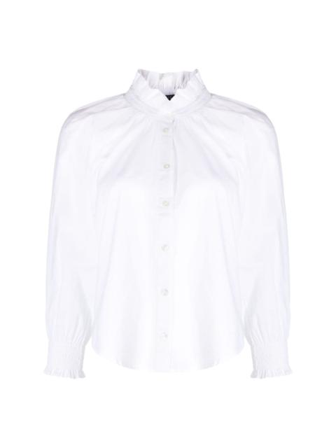 ruffle-detailing cotton shirt