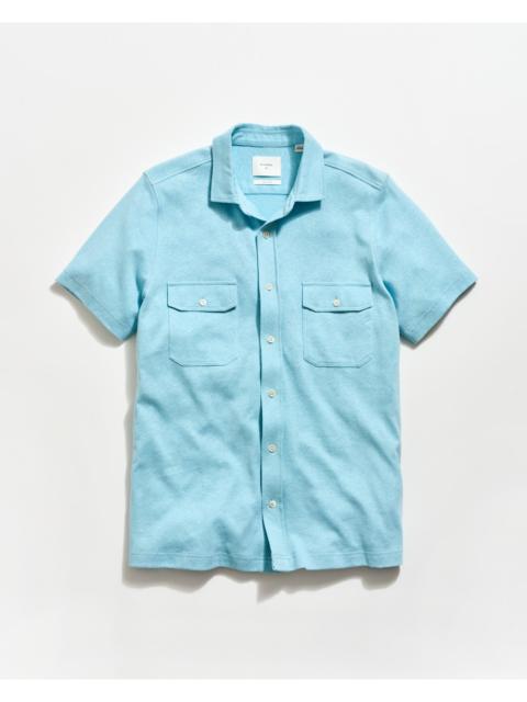 Billy Reid Short Sleeve Hemp Cotton Knit Shirt