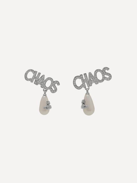 Vivienne Westwood Silver-Tone Chaos Pearl Stud Earrings