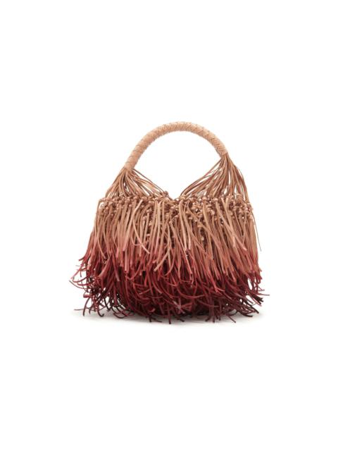 ULLA JOHNSON Valeria Small Fringe Hobo Bag pink