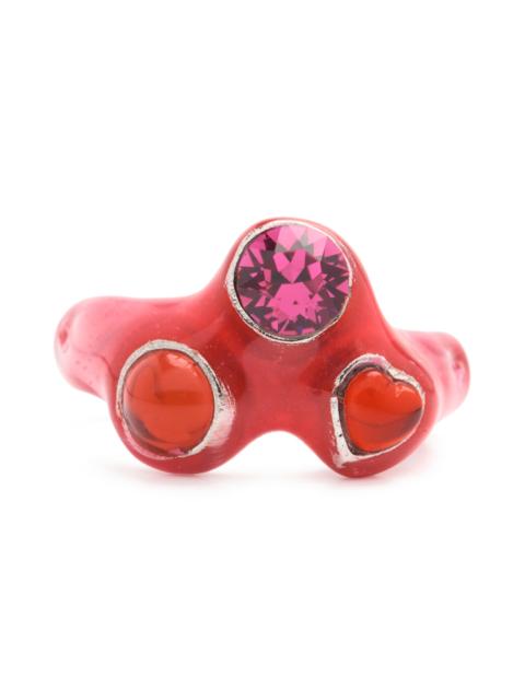 Collina Strada HOT METALLIC PINK FLORENCE RING