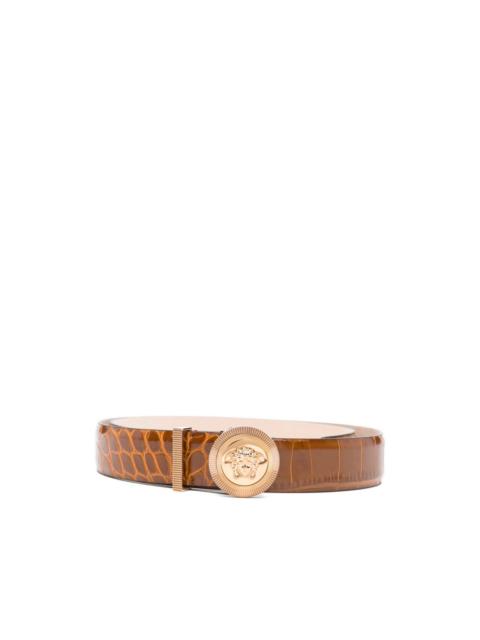 VERSACE Medusa-plaque embossed belt
