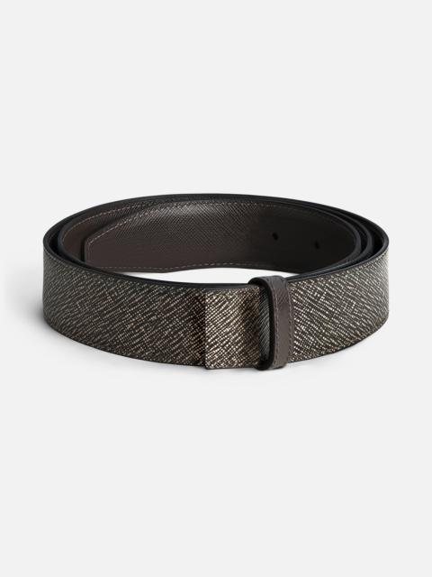 Montblanc Gravel/testa moro 35mm reversible leather strap