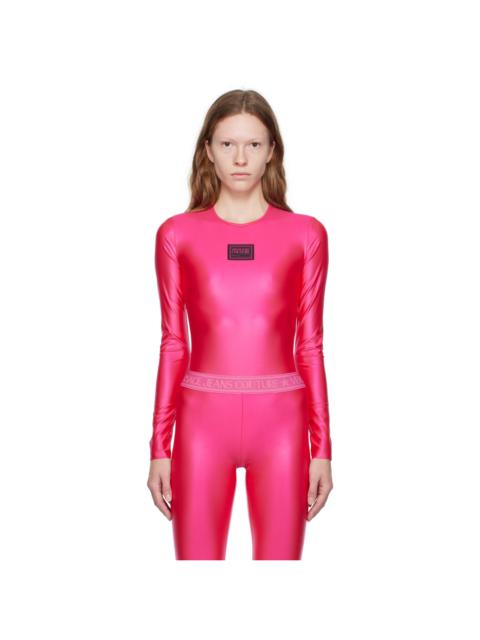 VERSACE JEANS COUTURE Pink Patch Bodysuit