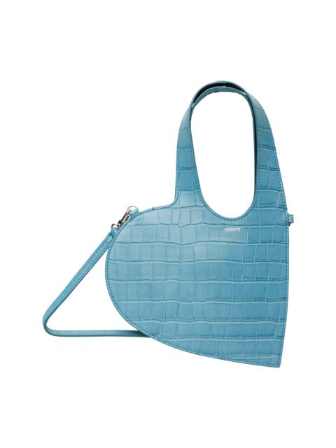 COPERNI Blue Croco Mini Heart Tote