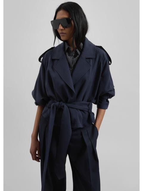 The Frankie Shop Simona Short Trench - Navy