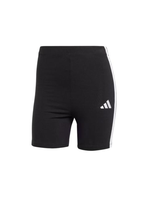 adidas adidas Women's Essentials 3-Stripes High Waisted Biker Shorts Black/White