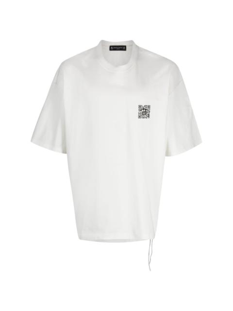 Skull QR Code-print T-shirt