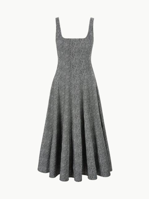 STAUD WELLS DRESS TEXTURED HERRINGBONE