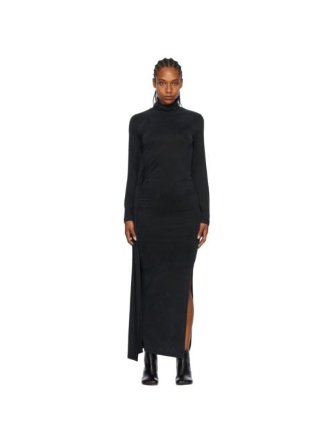 MM6 Maison Margiela Black Turtleneck Long Dress
