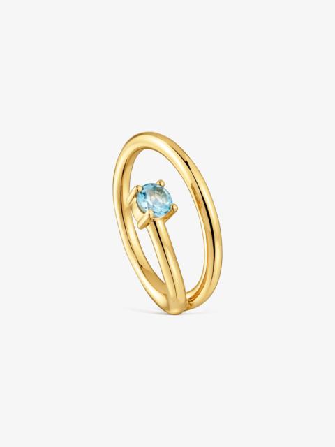 TOUS Ring with 18kt gold vermeil and topaz TOUS Lio