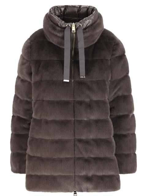 Herno FAUX FUR HIGH NECK DOWN JACKET