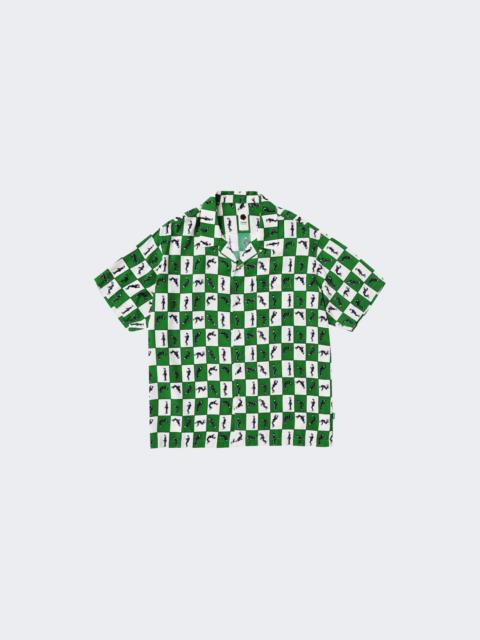 vowels Short Sleeve Elvis Shirt Green