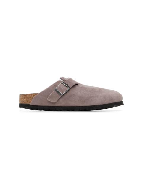 BIRKENSTOCK Purple Narrow Boston Soft Footbed Slip-on Loafers
