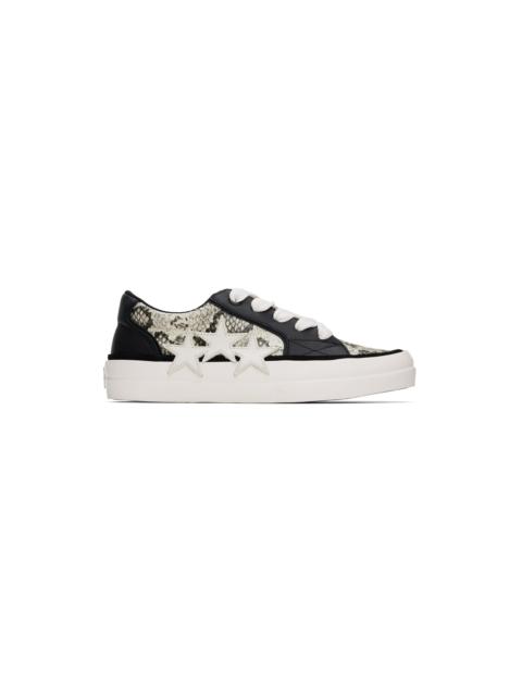 AMIRI Black & Beige Snake Sunset Skate Low Sneakers