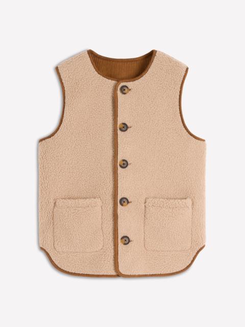 BODEN Clerkenwell Reversible Gilet-Hazelnut Brown, Natural