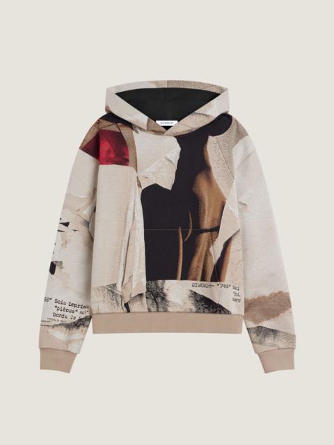 Givenchy COUTURE SEAM HOODIE WITH RIPPED PAPERS JACQUARD