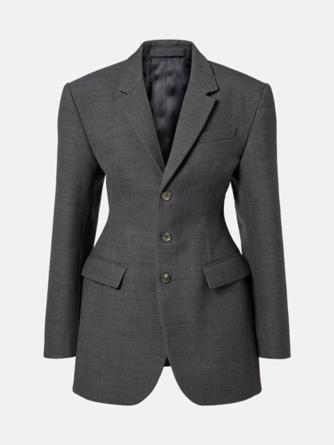 WARDROBE.NYC Peplum virgin wool blazer