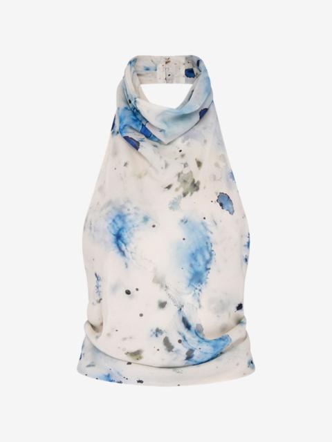Paris Georgia high-neck wrap top