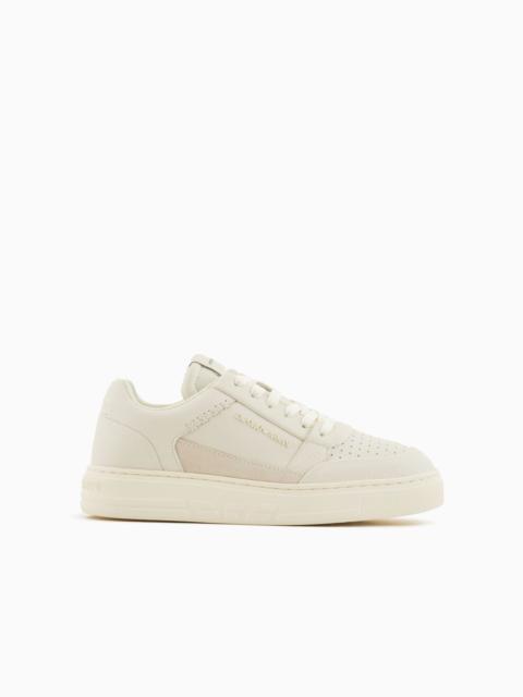 EMPORIO ARMANI ASV regenerated-leather sneakers with contrasting details