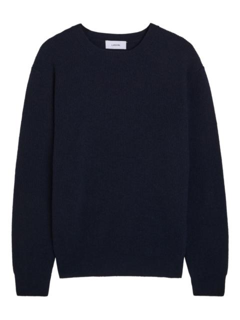 LARDINI crew-neck ribbed-knit sweater