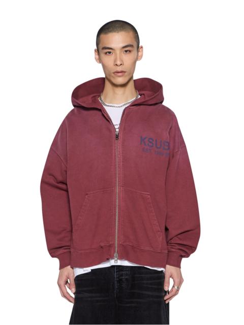 Ksubi STATE EKCESS ZIP HOODIE OX FADE