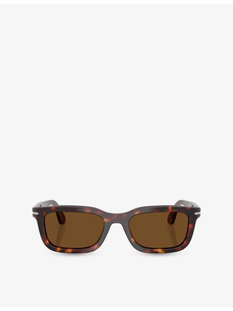 Persol PO3396S Rectangle-Frame Acetate Sunglasses